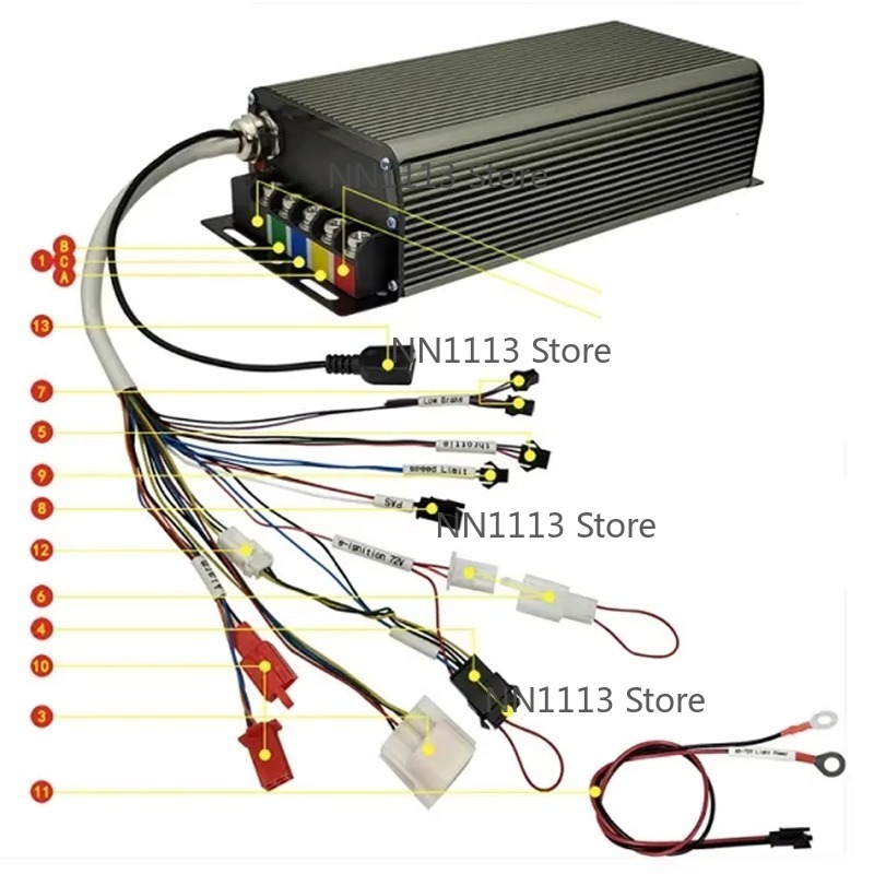 72V 100A 5000W Hall Sensor Sin - 72V 100A Sabvoton Controller ulasan dan harga